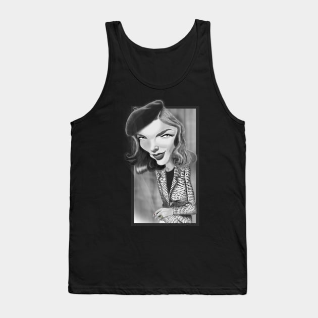 Lauren Bacall Tank Top by markucho88